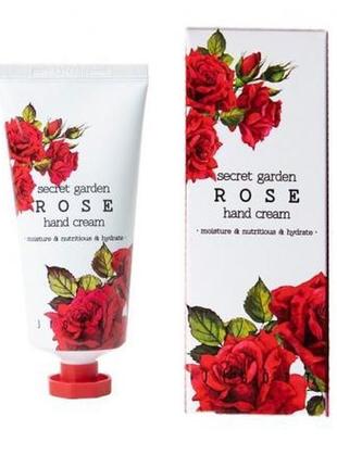 Крем для рук с экстрактом розы jigott secret garden rose hand cream 100 мл3 фото