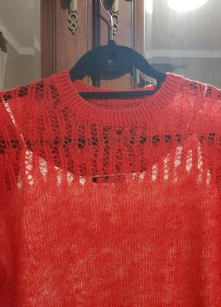 Ніжний светер павутинка із махеру.новий .2 фото