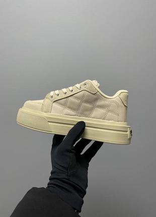 Кросівки prada macro re-nylon brushed leather sneakers ‘beige’  кроссовки5 фото