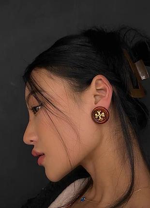 Сережки в стилі tory burch 4