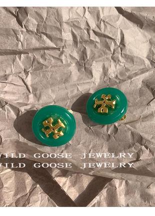 Сережки в стилі tory burch 8