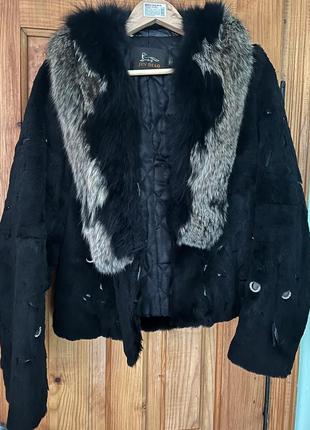 Шуба з натуральна хутро (кролик- песець)