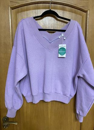 Новый тёплый стильный свитшот оверсайз 52-56 р