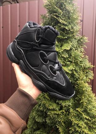 Зимові кросівки adidas yeezy 500 black