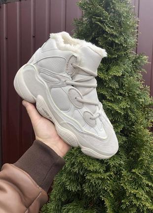 Зимові кросівки adidas yeezy 500 beige