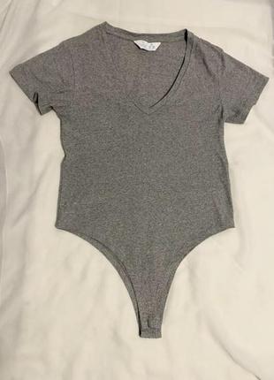 Primark базовий сірий боді як новий