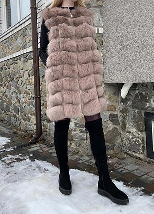 Жилетка з натурального хутра песець