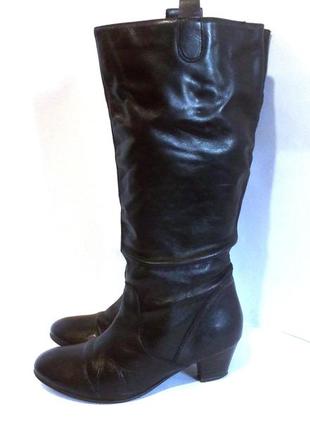 Шкіряні демісезонні чоботи на повну ніжку, р.38 код a3821