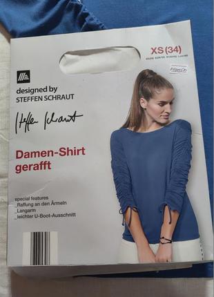 Женская однотонная блуза steffen schraut, размер xs (34), синий