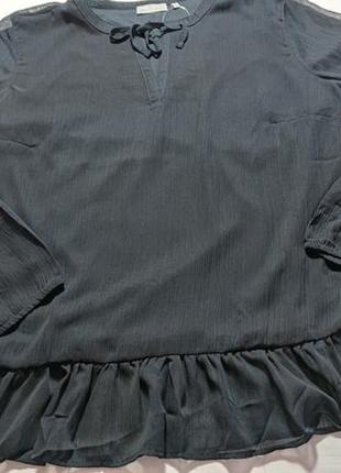 Жіноча однотонна блуза вільного крою blue motion, розмір m (40/42), чорний4 фото