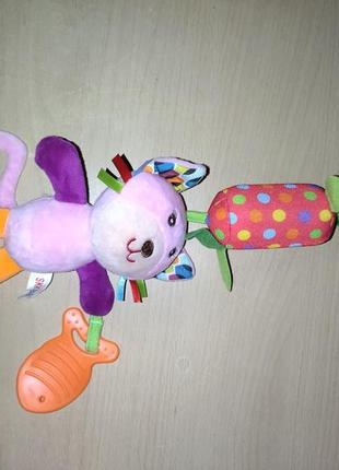 Підвісна іграшка з дзвіночком котик skk baby4 фото