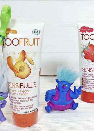 Дитяча косметика toofruit,гель для душу,шампунь,зубна паста,крем для тіла,бальзам для губ3 фото