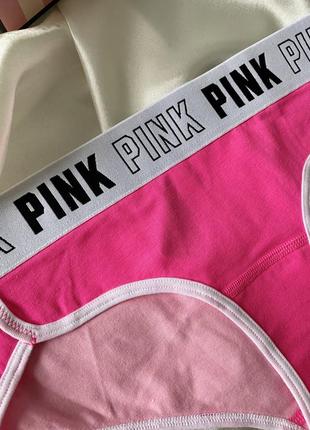 Трусики victoria's secret pink оригінал, яскраві рожеві сліпи вікторія сікрет6 фото