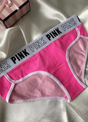 Трусики victoria's secret pink оригінал, яскраві рожеві сліпи вікторія сікрет5 фото