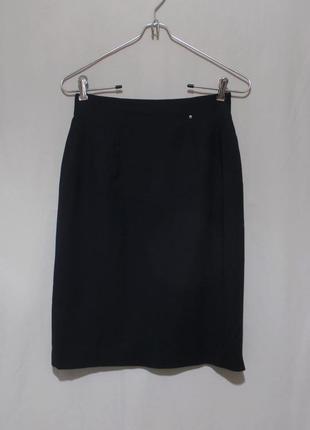 Спідниця пряма чорна тонка шерсть 'etienne aigner' 44-46р