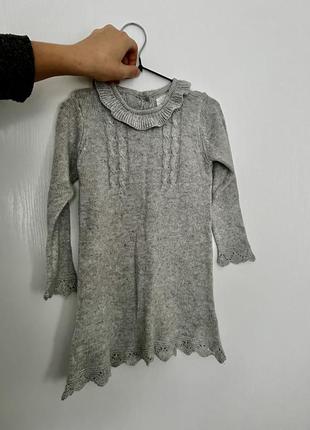 В’язана сукня h&m.в’язане плаття з мережевом . тепле плаття 2 роки