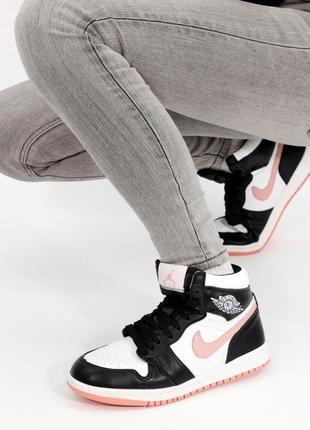 Зимові жіночі кросівки nike air jordan retro 1, женские зимние кроссовки найк аир джордан рэтро1 фото