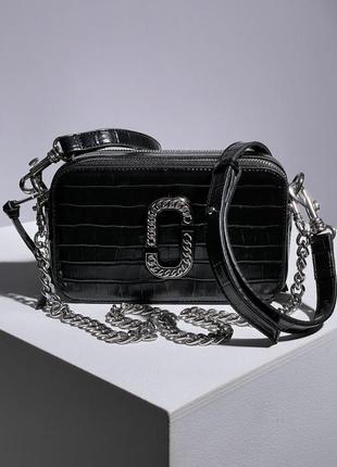 Женская черная сумка с ремнем через плечо marc jacobs 🆕небольшая сумка кросс боди