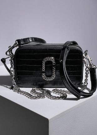 Жіноча чорна сумка з ремнем через плече marc jacobs 🆕компактна маленька сумка