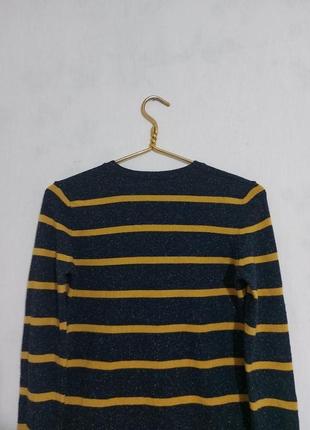Вязаный свитер в полоску шерсть, шелк, кашемир united colors of benetton7 фото