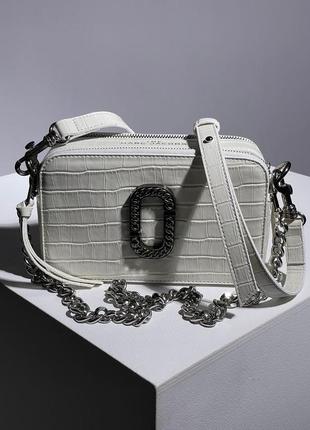 Женская белая сумка с ремнем через плечо marc jacobs 🆕небольшая сумка кросс боди