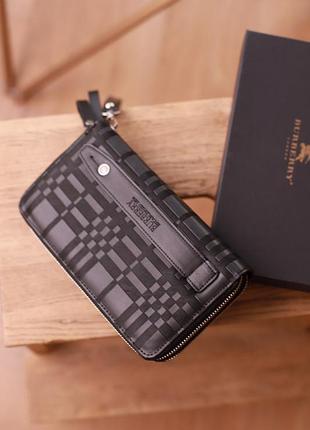 Чоловіча барсетка / гаманець burberry з натуральної шкіри