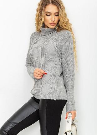 Сірий гарний теплий світер #350 2