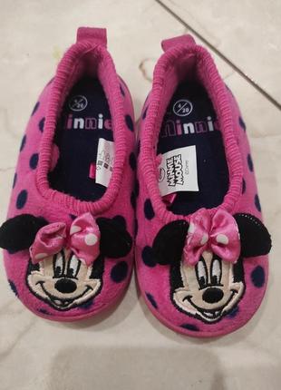 Нові тапочки, фірма disney, minnie mouse, р.20