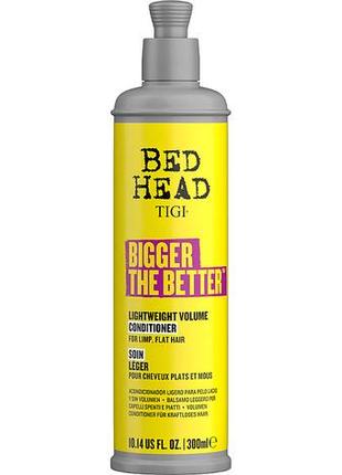 Кондиціонер для об'єму тонкого волосся tigi bed head bigger the better lightweight volume 300ml