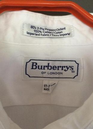 Burberry белая мужская рубашка винтаж р 52-54 оригинал4 фото