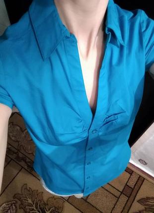 Бірюзова блузка3 фото