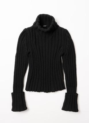 Ann demeulemeester vintage womens extra long sleeve wool turtleneck  жіночий светр