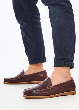 Кожаные туфли мокасины lumberlack италия р. 43 - 44