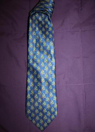 Галстук santa dream, 10 см, синий в елки