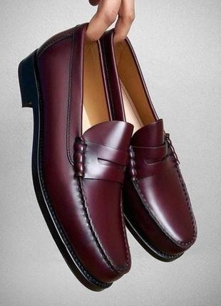 Carmina hand made in mallorca кожаные туфли пенни лоферы