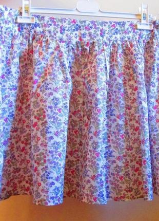 Распродажа воздушная невесомая юбка asos мелкие цветочки ягодки котон размер 14
