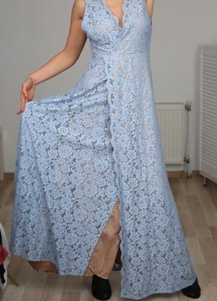 Потрясающие нежное платье ажурное гипюровое нарядное свадебное платье h&m3 фото