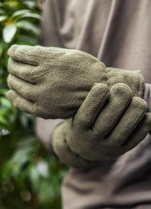 Рукавиці pobedov gloves double флісові кольору хакі