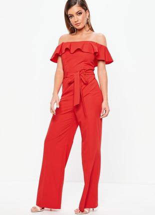 Красный комбез с валаном от missguided
