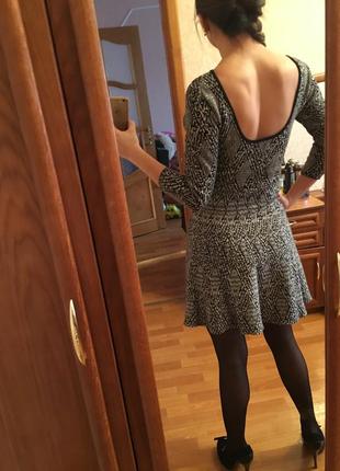 Стильное платье с открытой спинкой вискоза zara3 фото