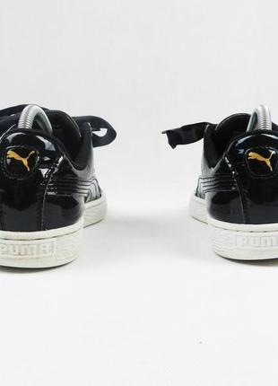 Кроссовки puma basket женские чёрные2 фото