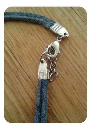 Оригинальная из натур.камней и мельхиоровых эл-тов подвеска