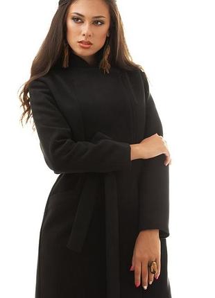 Піджак лекое пальто-плаття з обробкою з шкірозамінника