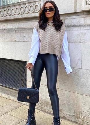 Лосины под кожу/кожаные лосины с утеплителем
