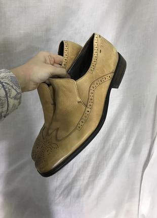 Оригінальні clarks active air туфлі шкіряні світлі коричневі жовті прошиті мокасіни3 фото