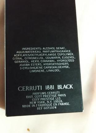 Cerruti 1881 black. мужская туалетная вода 25ml.2 фото