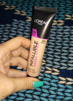 Тональный крем для лица loreal infallible total cover 24hr foundation 30 ml2 фото