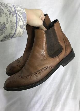 Sarotorial шкіряні коричневі якості прошиті чоловічі