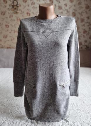 Женское худи платье туника  коттон uniqlo