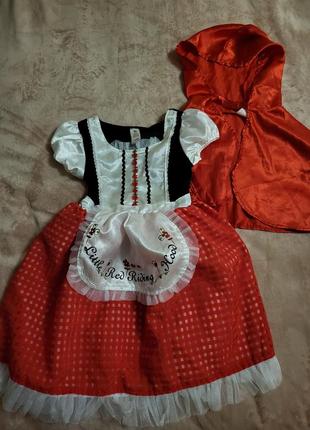 Платье красной шапочки на 3-4 года1 фото